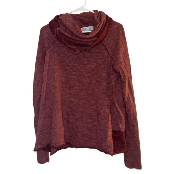 Free People Sweaters - Free People Beach Women's Cowl Neck Pullover Sweater Sweatshirt Red Size Medium
